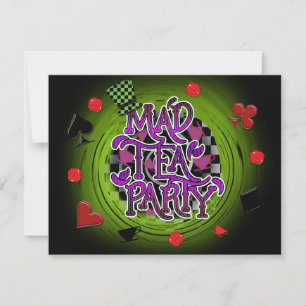 MAD TEA PARTY Swirl Wonderland Party Invitation