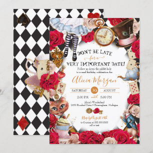 Mad Tea Party/Wonderland Birthday or Baby Shower Invitation