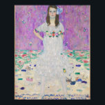 Mada Primavesi by Gustav Klimt Poster<br><div class="desc">Famous Mada Primavesi portrait by Gustav Klimt. This painting features a girl in a white dress with flowers in front of a purple background. Lovely colours on this artwork.</div>