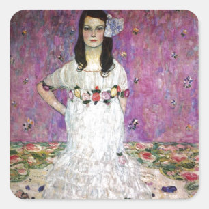 Mada Primavesi by Gustav Klimt Square Sticker