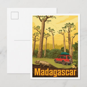 Madagascar Africa Vintage Travel Postcard