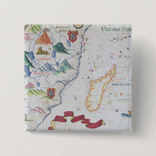 Madagascar and East African Coastline 15 Cm Square Badge