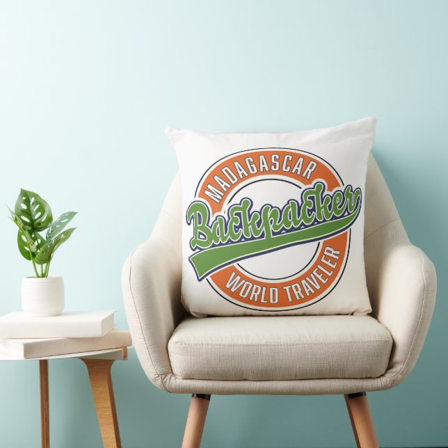 Madagascar Backpacker world traveller Cushion (Chair)