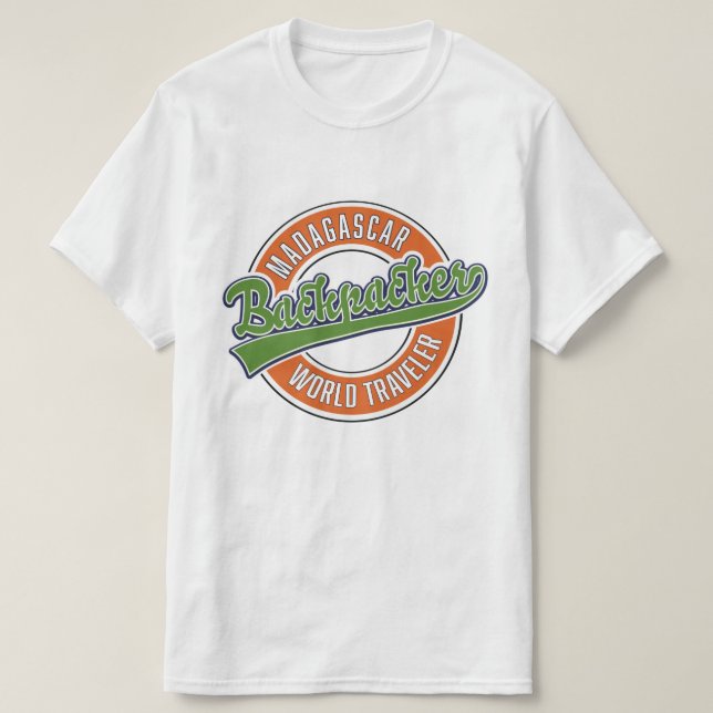 Madagascar Backpacker world traveller T-Shirt (Design Front)