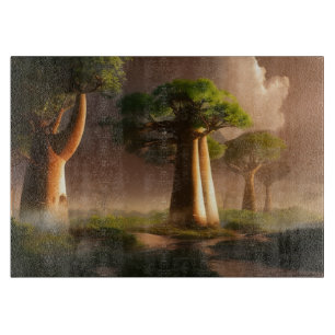 Madagascar Baobab Forest Fantasy  Cutting Board