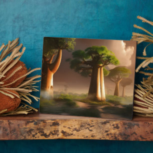 Madagascar Baobab Forest Fantasy Tabletop Plaque