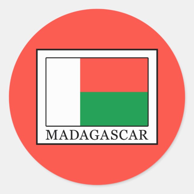 Madagascar Classic Round Sticker (Front)