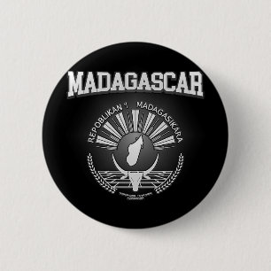 Madagascar Coat of Arms 6 Cm Round Badge