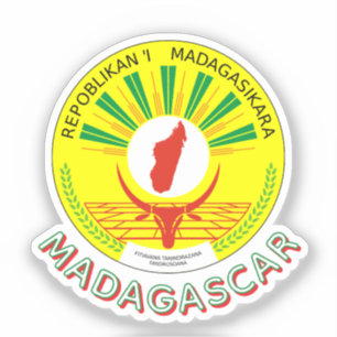 Madagascar Emblem with flag detail