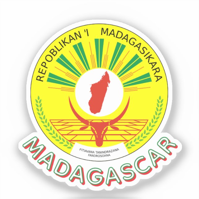 Madagascar Emblem with flag detail (Front)