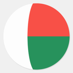 Madagascar Fisheye Flag Sticker