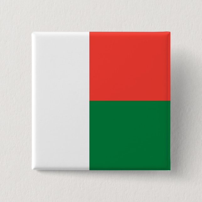 Madagascar Flag 15 Cm Square Badge (Front)