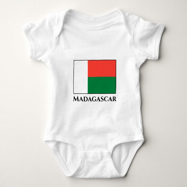 Madagascar Flag Baby Bodysuit (Front)