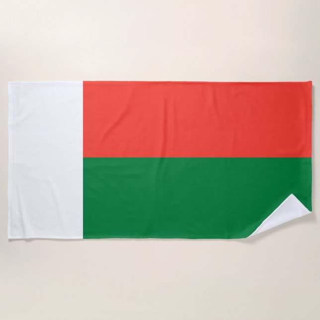 Madagascar flag beach towel (Front)