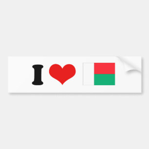 Madagascar Flag Bumper Sticker