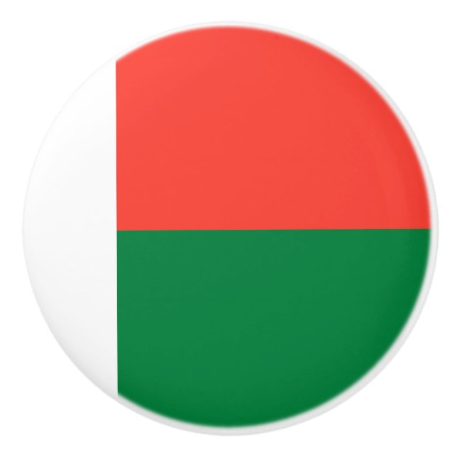 Madagascar flag ceramic knob (Front)