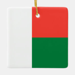 Madagascar Flag Ceramic Ornament