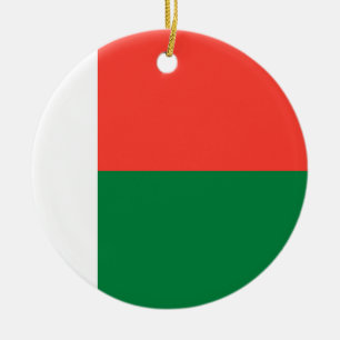 Madagascar flag ceramic tree decoration