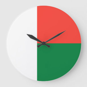 Madagascar Flag Large Clock