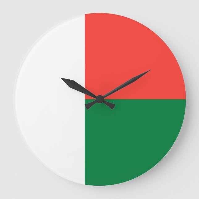 Madagascar Flag Large Clock (Front)