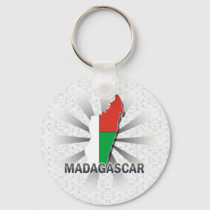 Madagascar Flag Map 2.0 Key Ring
