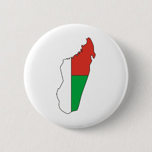 Madagascar Flag Map full size 6 Cm Round Badge