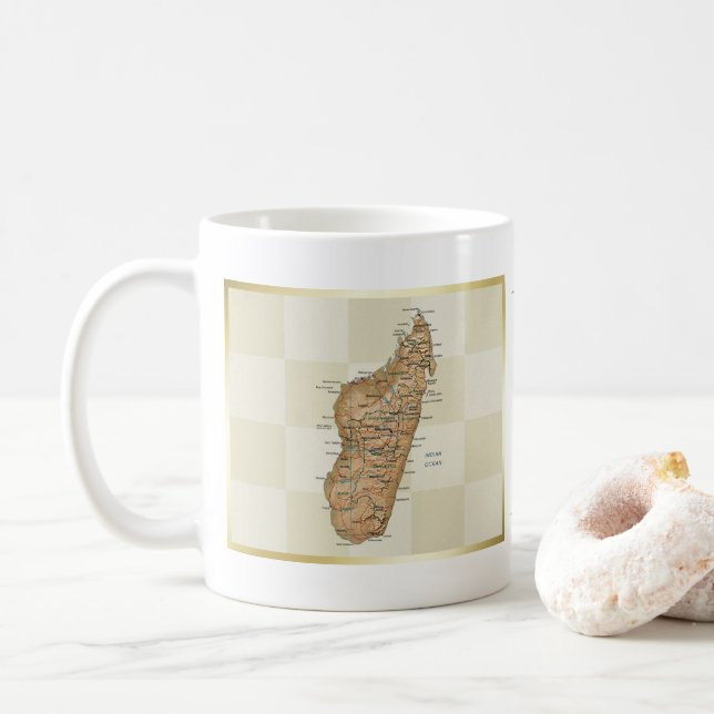 Madagascar Flag + Map Mug (With Donut)