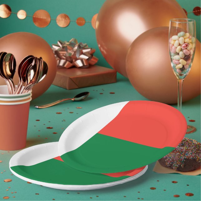 Madagascar flag paper plate (Multi)
