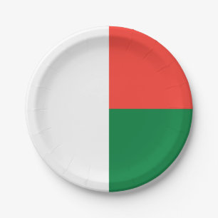 Madagascar Flag Paper Plate
