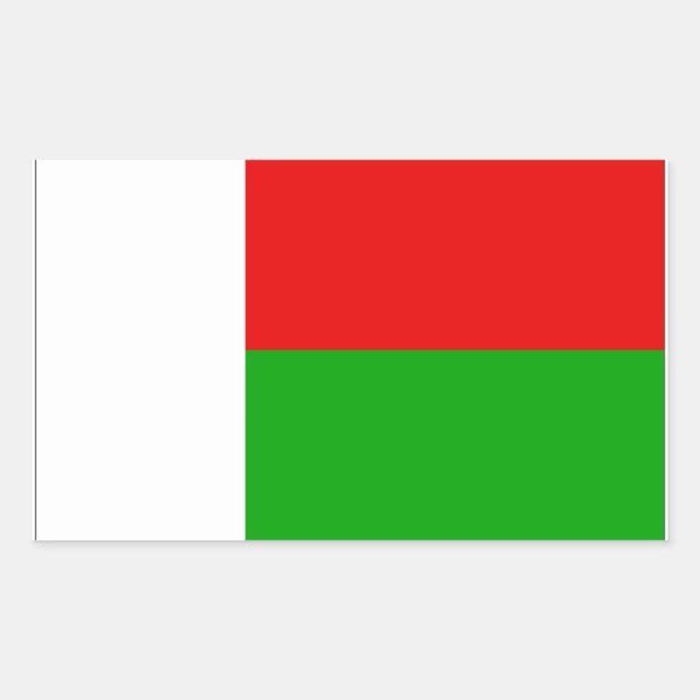 Madagascar Flag Rectangular Sticker (Front)