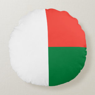 Madagascar Flag Round Cushion