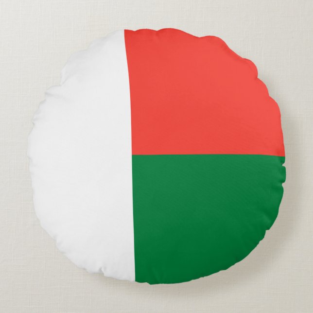 Madagascar Flag Round Cushion (Front)