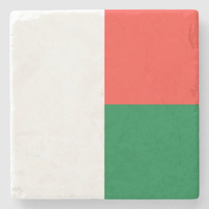 Madagascar Flag Stone Coaster