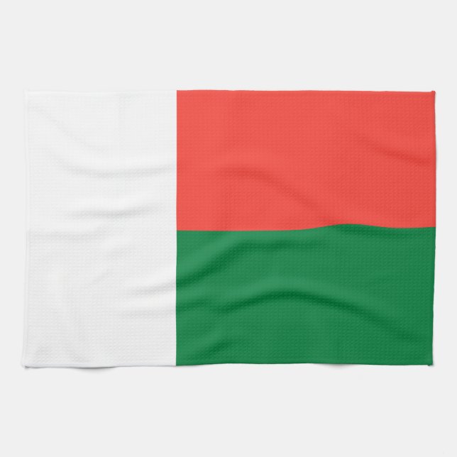 Madagascar Flag Tea Towel (Horizontal)