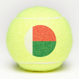 Madagascar flag tennis balls