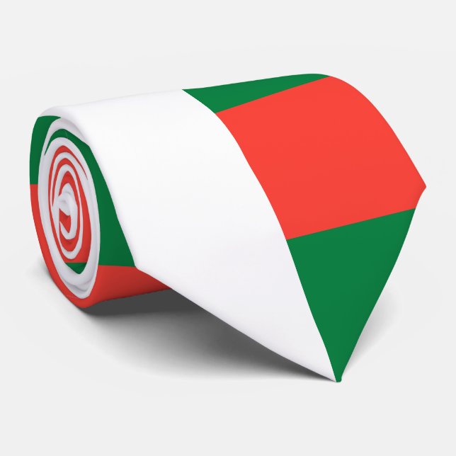 Madagascar Flag Tie (Rolled)