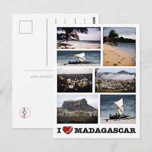 Madagascar I Love - Mosaic - Postcard