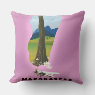 Madagascar Illustrated travel poster Cushion