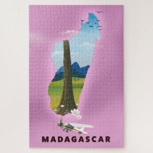 Madagascar Illustrated travel poster Jigsaw Puzzle