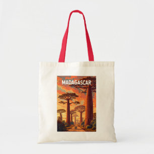 Madagascar Illustration Travel Art Vintage Tote Bag