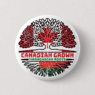 Madagascar Madagascan Canadian Canada Tree Roots 6 Cm Round Badge