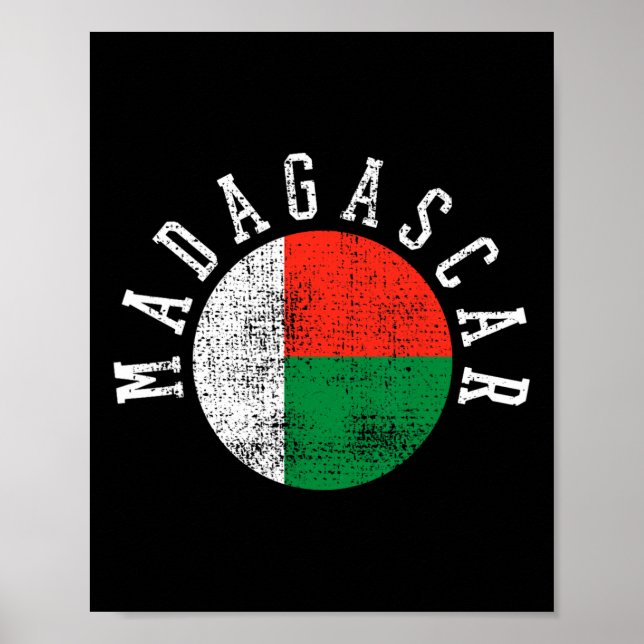 Madagascar Malagasy Flag  Poster (Front)