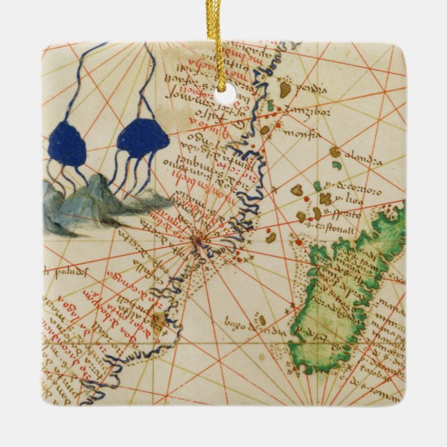 Madagascar Map Ceramic Ornament (Front)