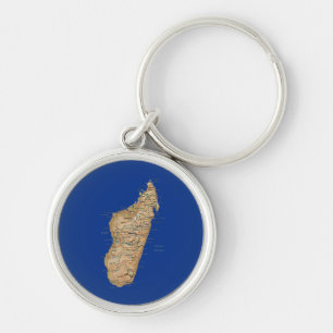 Madagascar Map Keychain