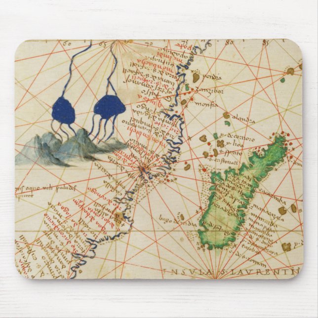 Madagascar Map Mouse Mat (Front)