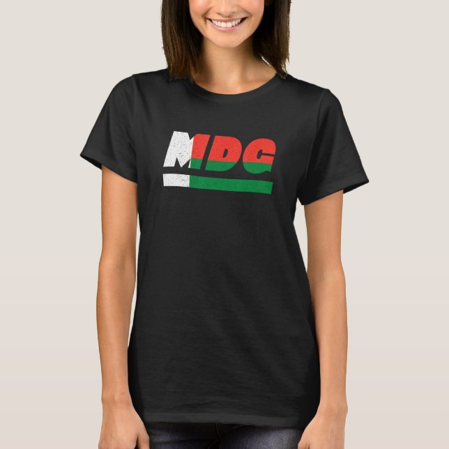 Madagascar MDG Madagasikara Outfit with Flag T-Shirt (Front)