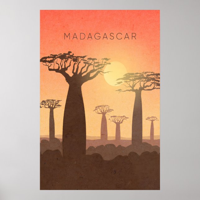Madagascar Minimal Travel Poster (Front)