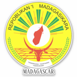 Madagascar National Seal Patriotic Sticker
