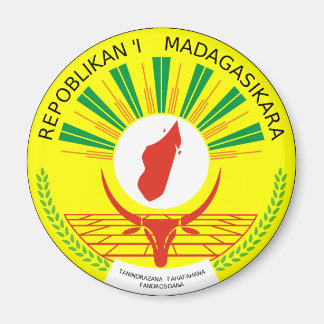 Madagascar Official Coat Of Arms Heraldry Symbol Magnet