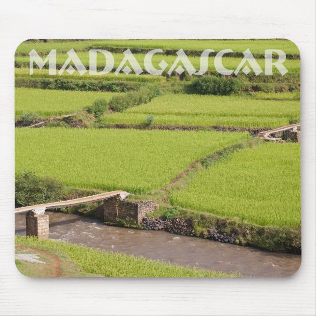 Madagascar rice paddies landscape mouse mat (Front)